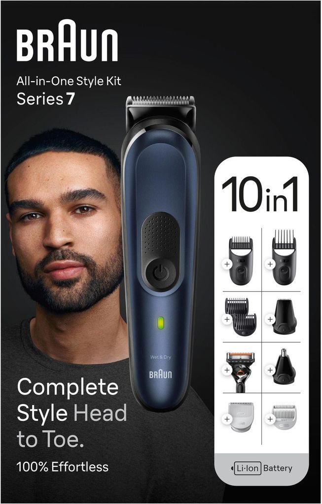 Braun Haarschneider MGK7421 Blau 10in1 Trimmer Produktbild 