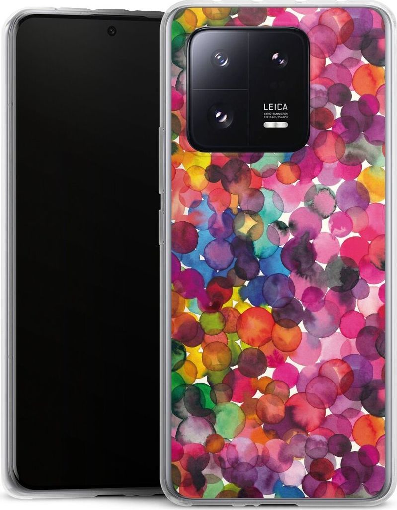 DeinDesign Handyhülle für Sony Xperia 10 V Silikon Hülle Case Smartphone Schutzhülle Punkte Wasserfarbe bunt