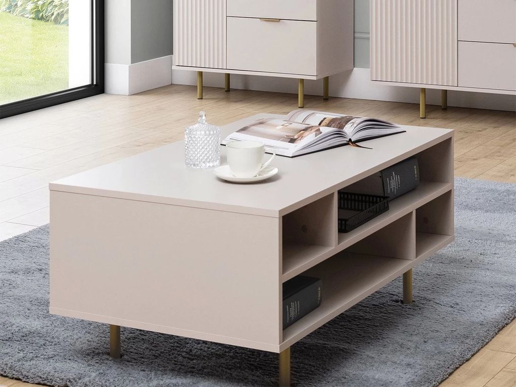 STELLA Couchtisch - Kaschmir / Gold