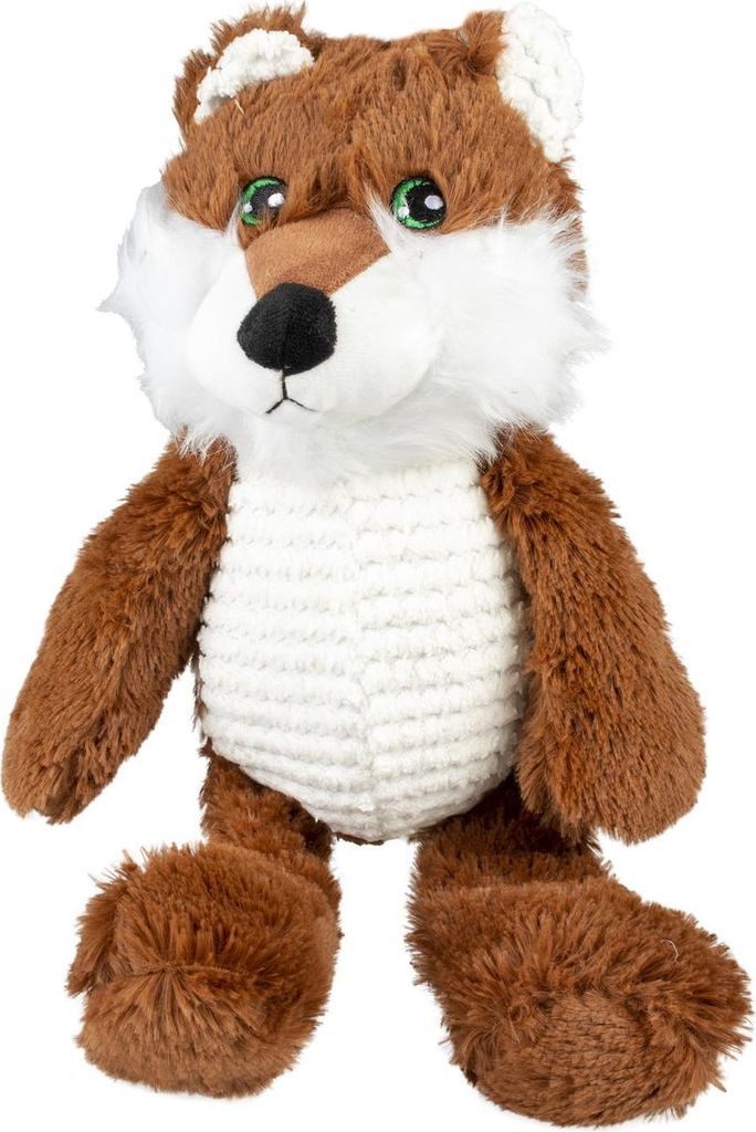 Duvo+ Hundespielzeug Plüsch Wolf tummy braun/weiß, Maße: 22 x 8 x 5 cm