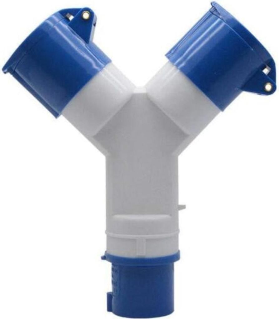 220V IP44 Industrie-Steckdosenverteiler mit Abdeckung - Blau/16A /2Pin+E