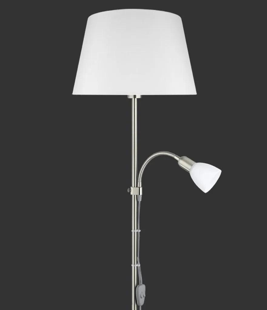 Lampadaire de Salon Blanc Eglo CONESA 95686 avec Double Éclairage