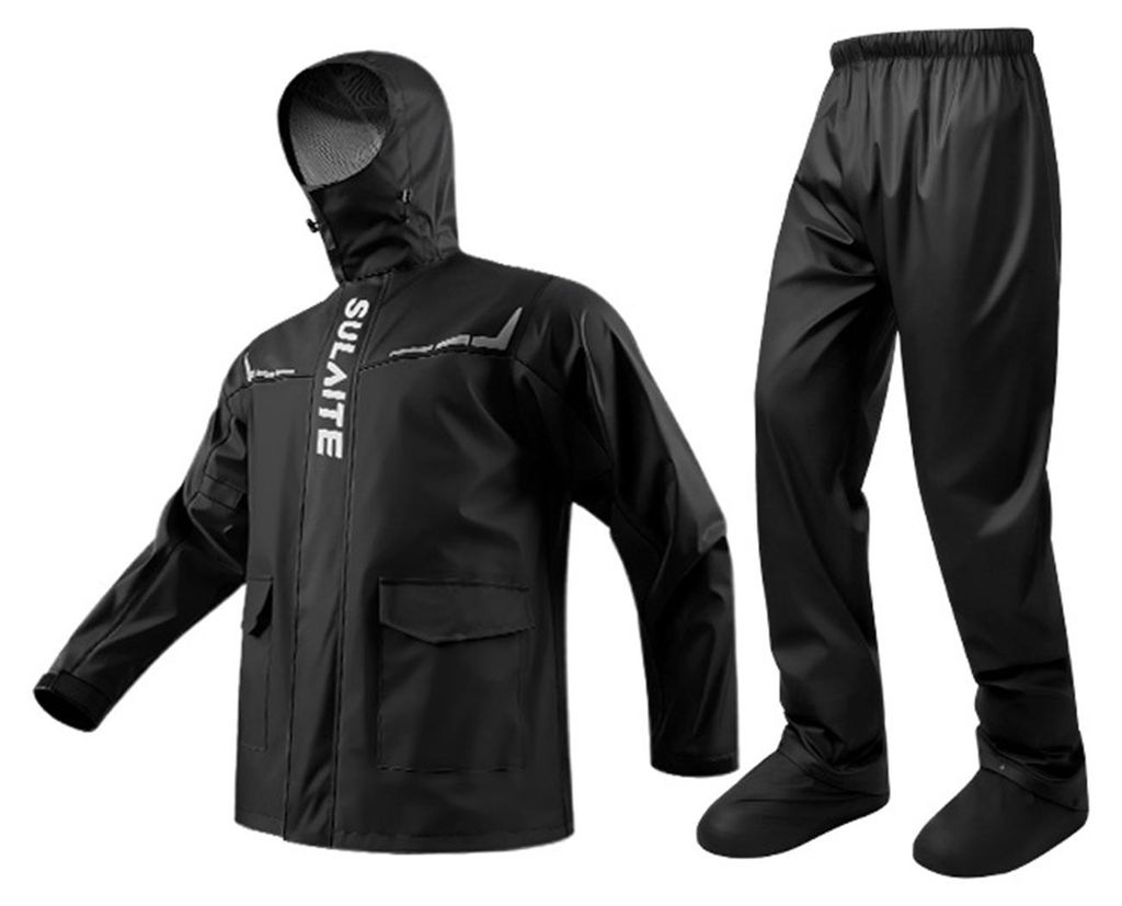 Motorrad-Regenanzug – Ganzkörper-Regenbekleidung mit Schuhüberzügen für Damen und Herren, Motorradfahren, Radfahren, Outdoor-Aktivitäten, st...