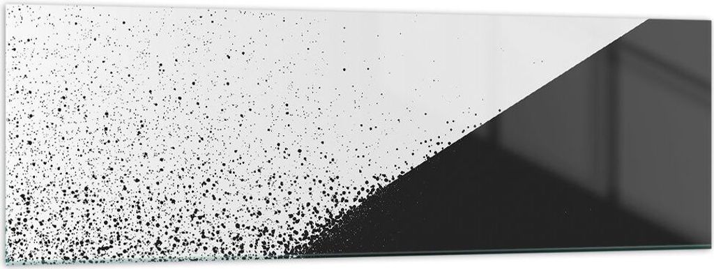Bilder auf glas - Einteilig - Schwarzweiß Hintergrund Geometrie - 160x50cm - Glasbilder - Wandbilder - Bilder - Wanddekoration aus Glas - Glas Bil...