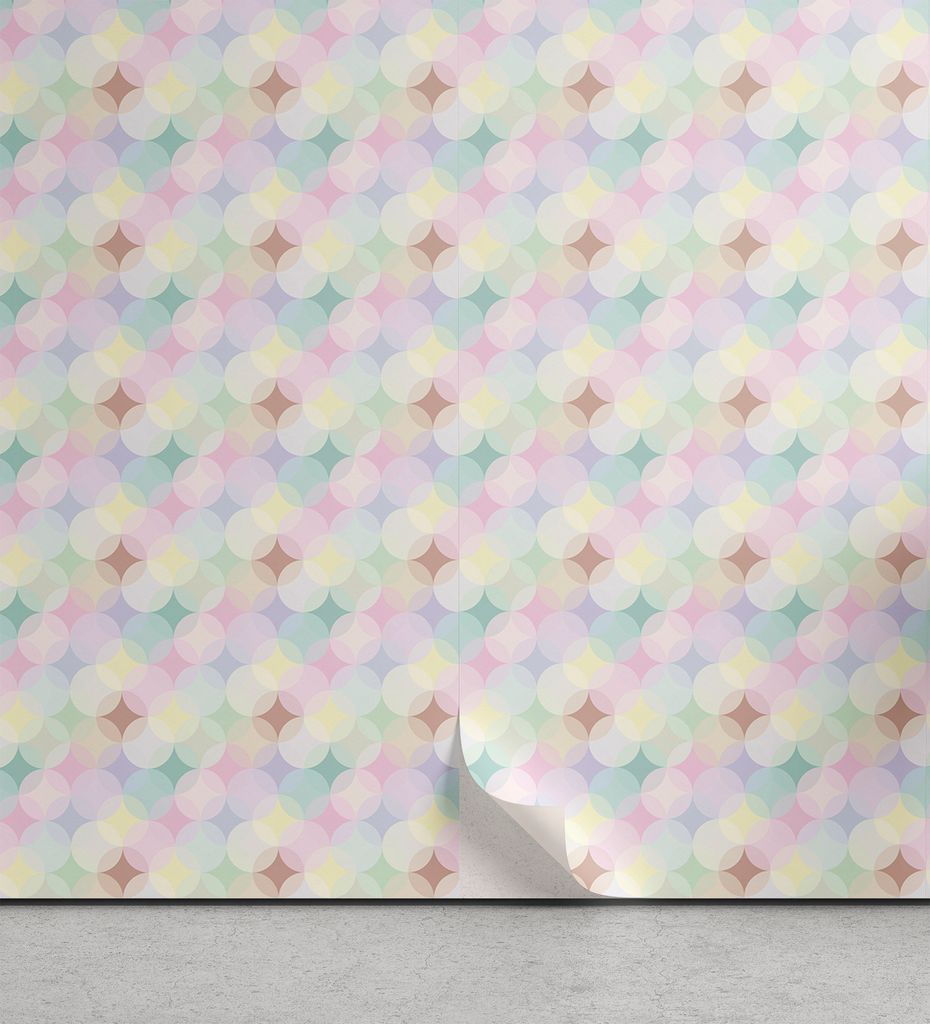 ABAKUHAUS Geometrischer Kreis abziehbare & klebbare Tapete für Zuhause, Kreisformen, selbstklebendes Wohnzimmer Küchenakzent, 33 cm x 90 cm, Mehr...