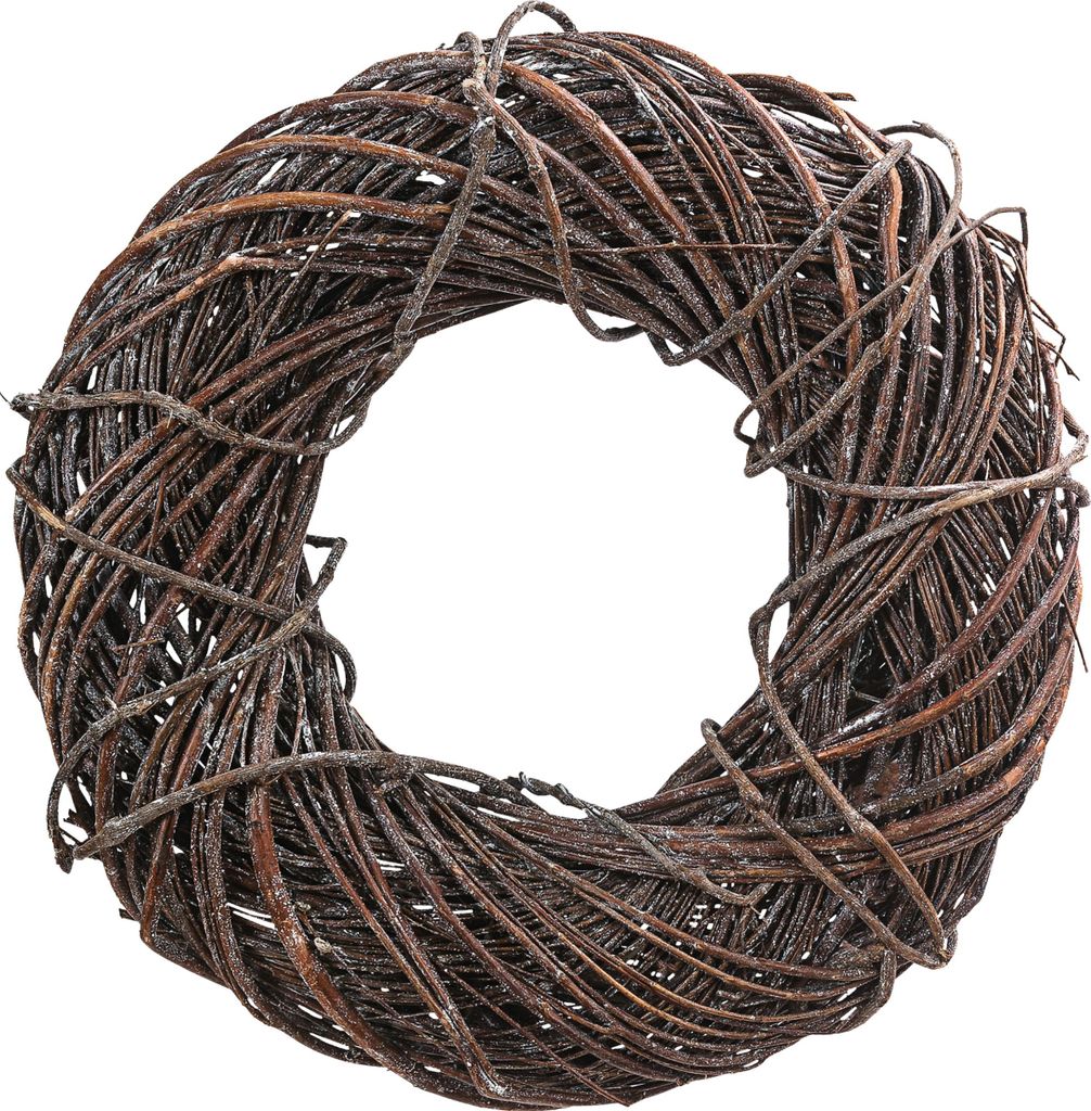 Dehner Deko-Kranz Twister, handgefertigter Naturkranz, einseitig gebunden, Ø 35 cm, Höhe 10 cm, Naturmaterial