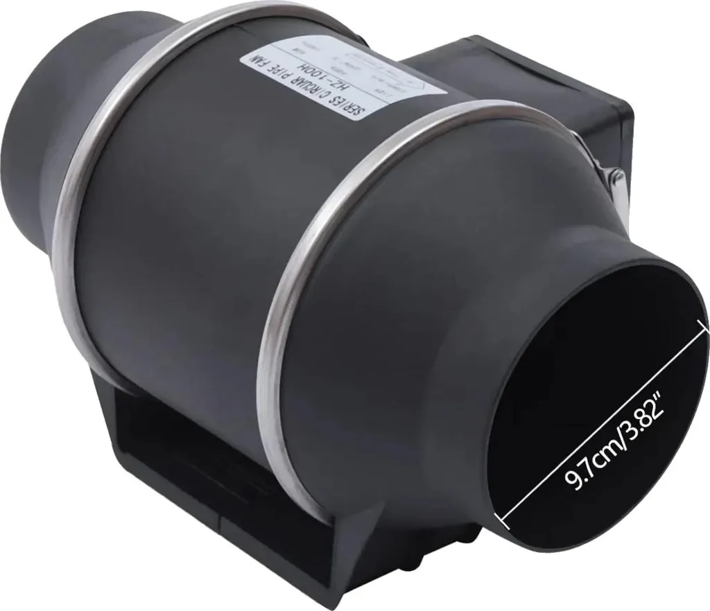 Extracteur d'air 35W haute performance 220 m³/h Noir finition Premium