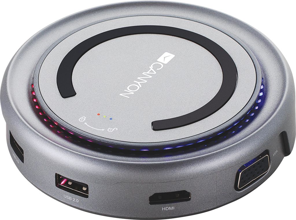 CANYON HUB DS-7 7in1 USB-C Qi-Ladegerät Space Grau