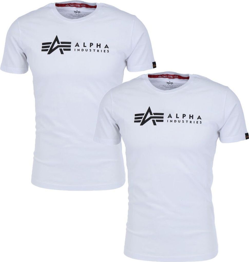 ALPHA INDUSTRIES ALPHA LABEL T 2 PACK Herren T-Shirt