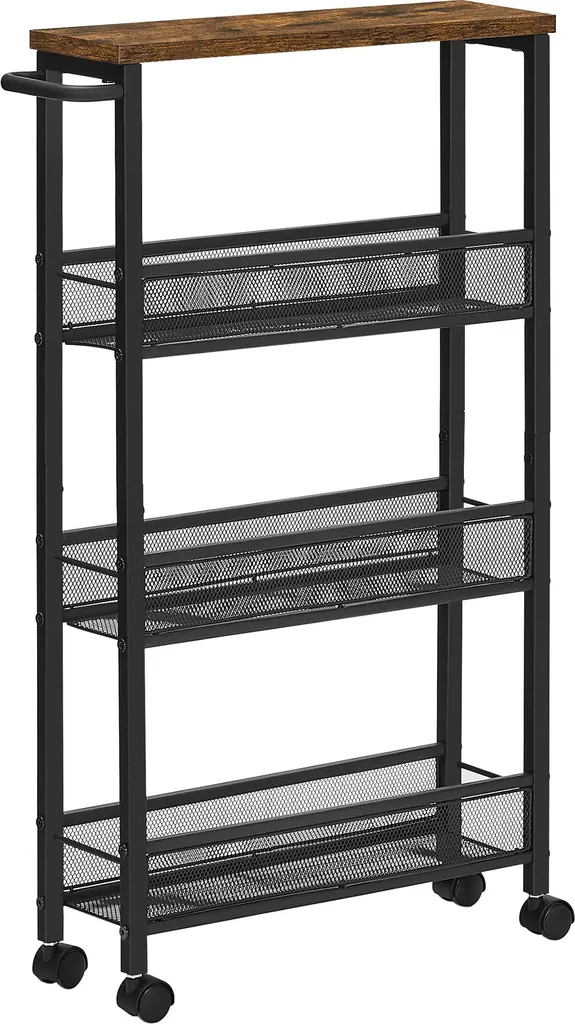 Étagère de rangement étroite Miley 13cm de profondeur coloris Noir mat