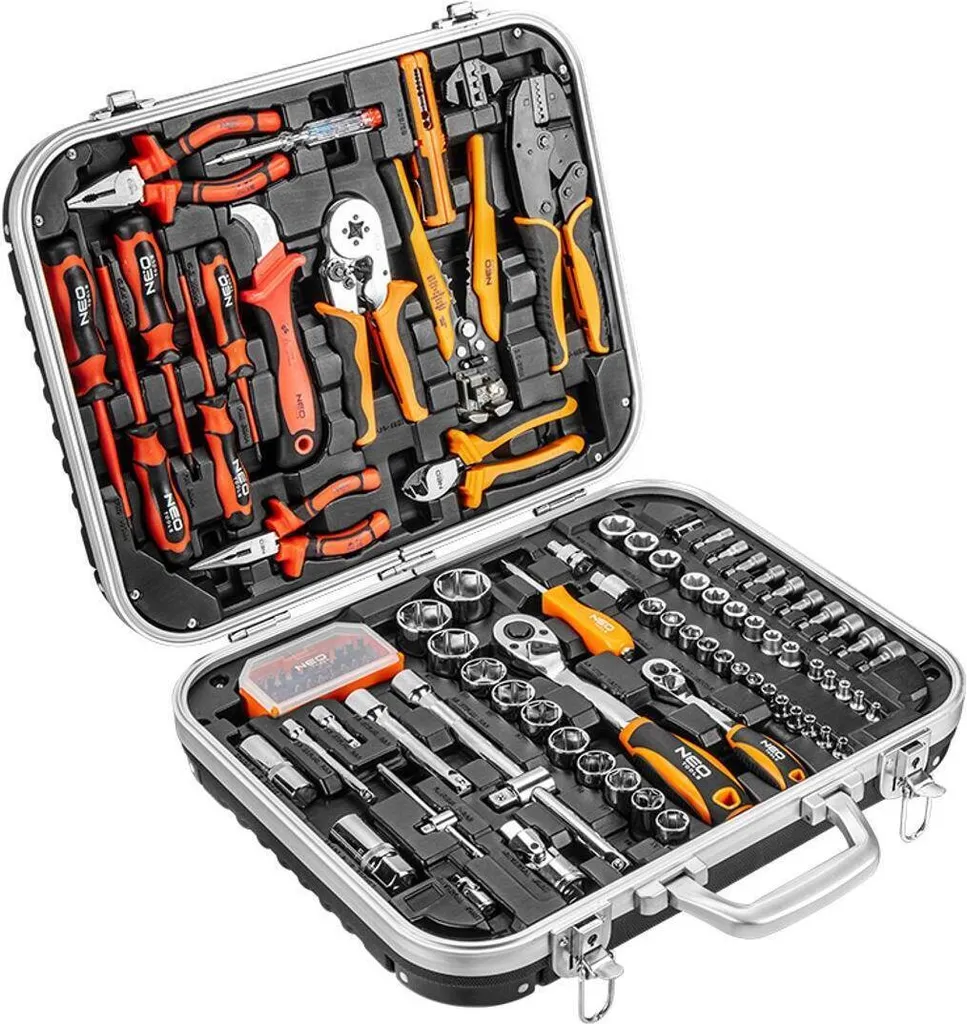 Kit d'outils d'électricien 108 éléments VDE en mallette de transport