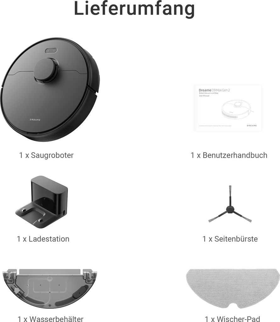 Dreame D9 max gens 2 Staubsauger Roboter Vormax™-Saugsystem Produktbild 9
