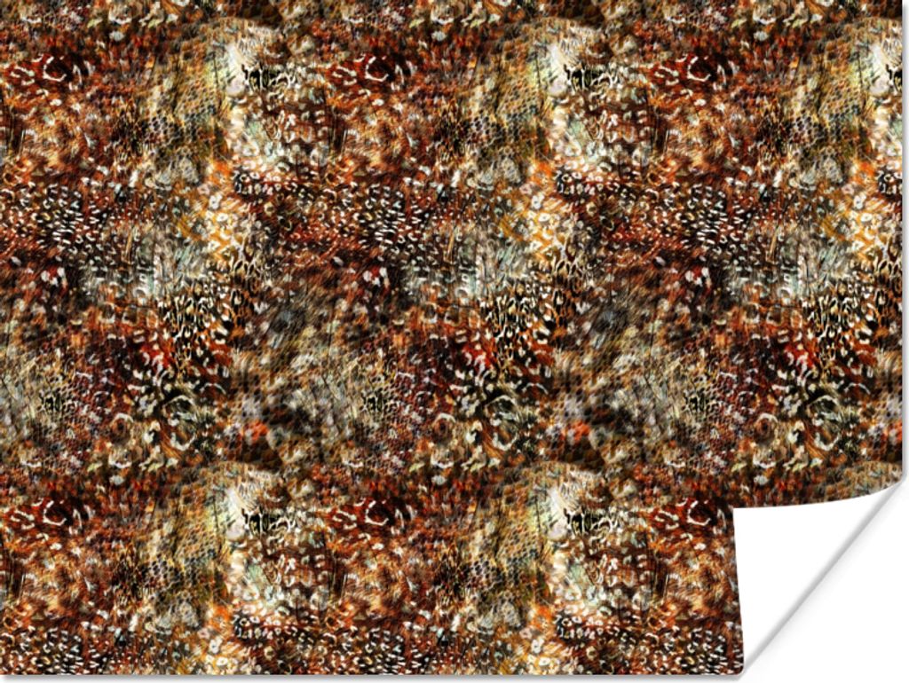 MuchoWow Poster Tierdruck - Tiger - Schlange - Tiere 40x30 cm - Plakate für die Wände - Poster Wohnzimmer