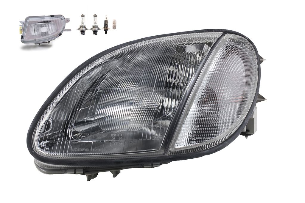 Johns, Scheinwerfer Halogen passend für Mercedes R170 SLK 09/96-04 H7 L +Nebel+Leuchtm. 1708202361 1708200156 A1708200156
