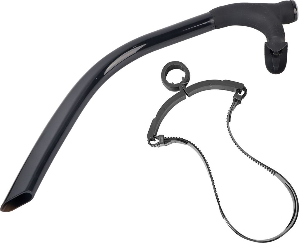 Silikon Schwimmfront Atemröhrchen Training Professionelle Erwachsene Schnorcheln Divingrohr (schwarz)