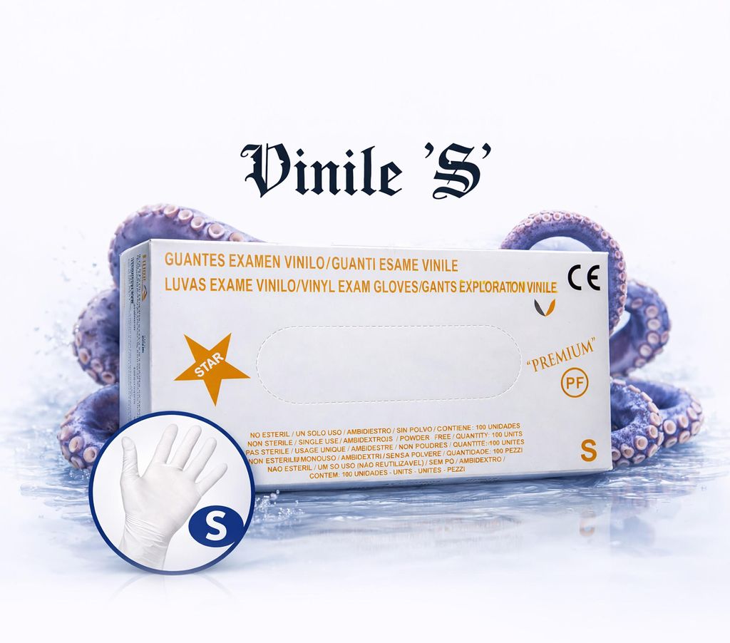 Vinylhandschuhe transparent STAR 100 Stück | Größe S, Produktbild 