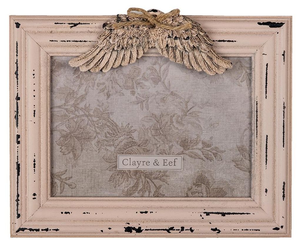 Cornice Clayre & Eef 13x18 cm Ali MDF rosa Immagine del prodotto 