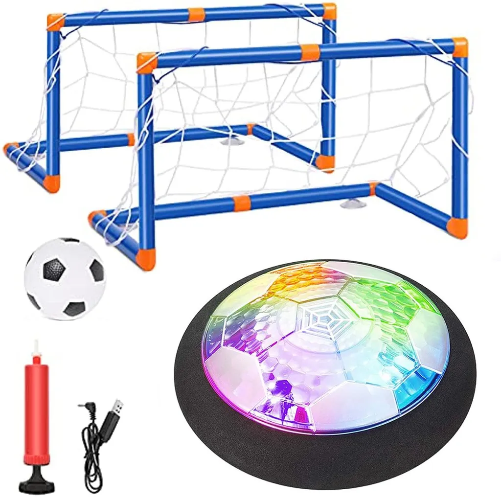 Set de Football Hover Ball pour Enfant, Jeu de Ballon à Air Intérieur