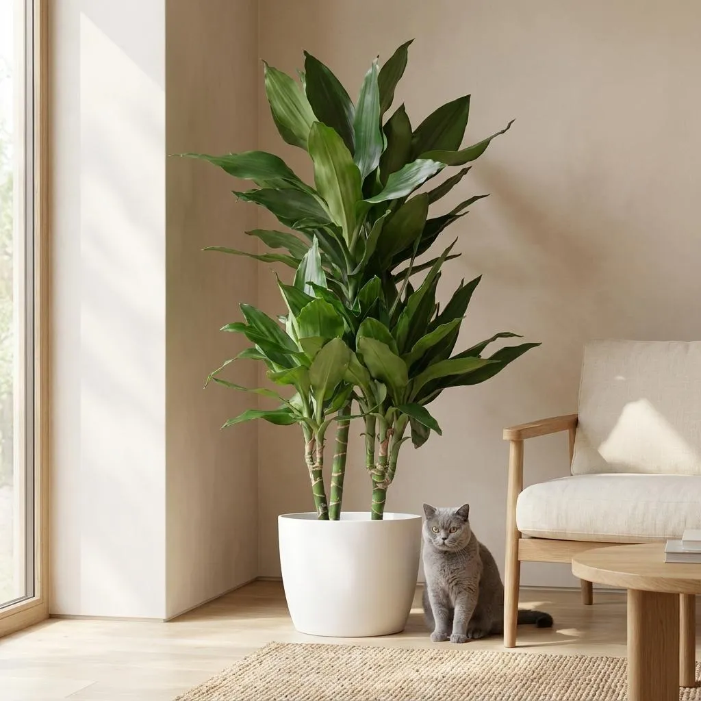 Plante d'intérieur Dracaena Janet Craig - Arbuste Décoratif de 1 Mètre