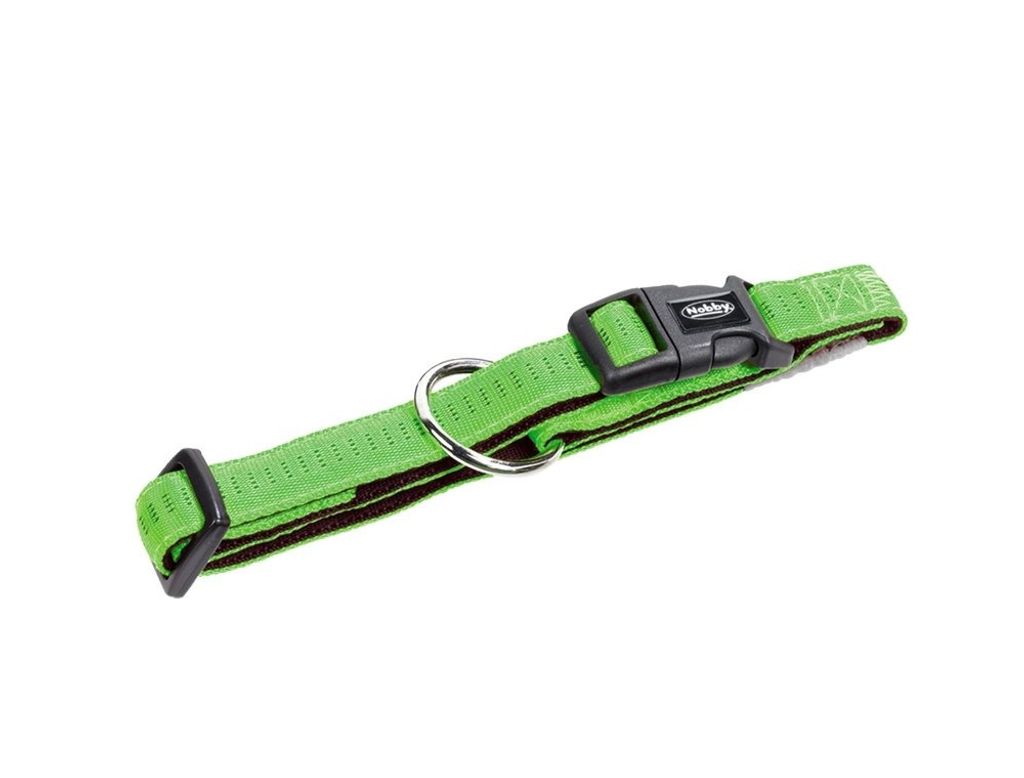 Nobby Halsband "Soft Grip" L: 25/35 cm, B: 15 mm hellgrün / braun