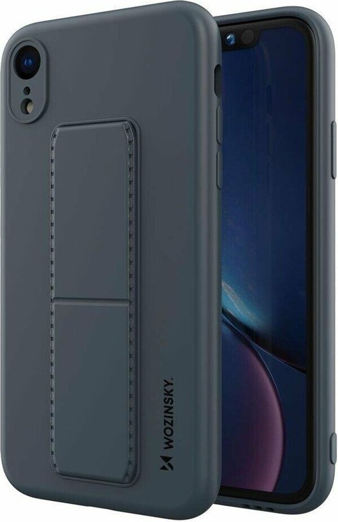 cofi1453 Kickstand Hülle Bumper aufstellbar für Iphone X / XS Silikon Hard Case Schale Zubehör Tasche Schutz mit integriertem Magneten Navy Blau