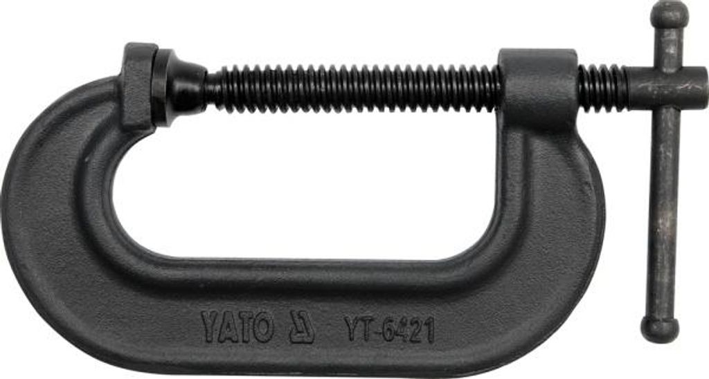YATO, Modell YT-6423, Schwarze C-Klammer, ideal zum Befestigen und Spannen in der Tischlerei und Metallverarbeitung, professionelles Hochleistungsw...