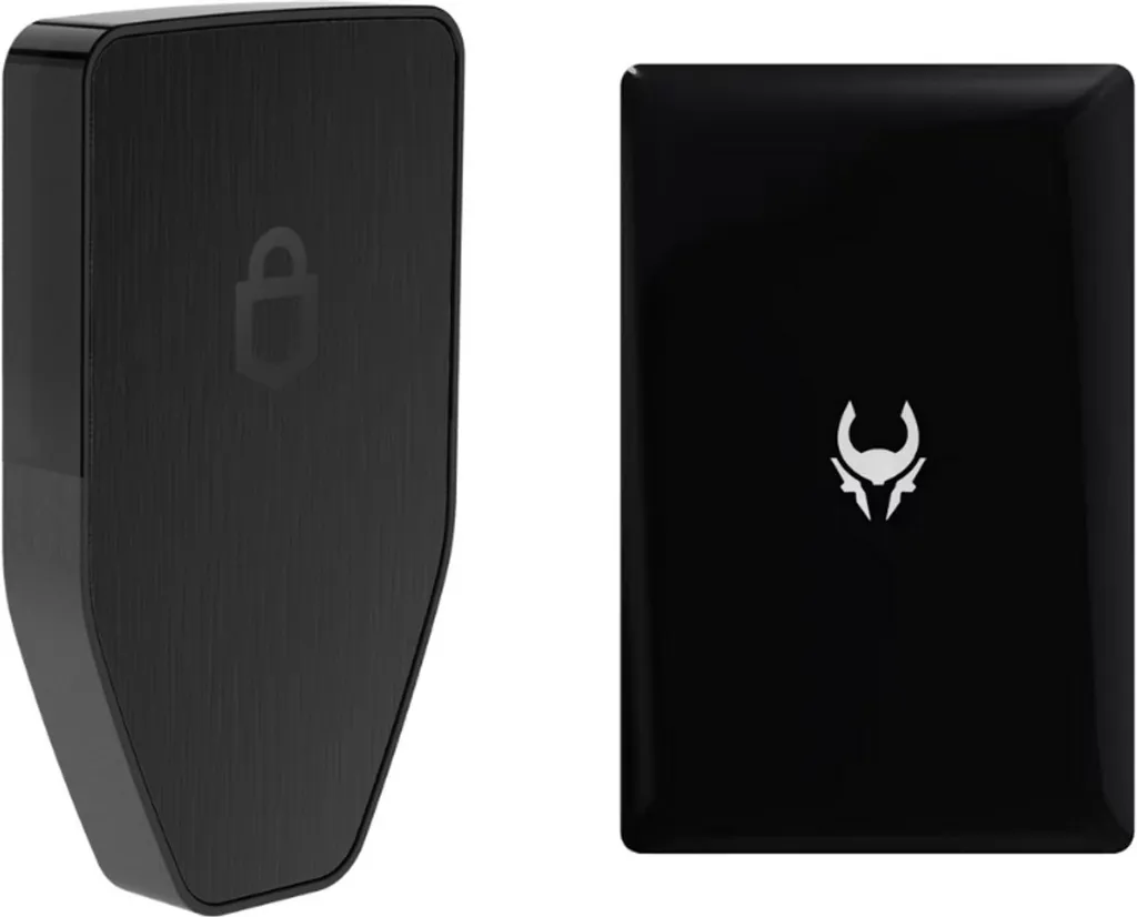 Pack Portefeuille Matériel Trezor Safe 3 et Sauvegarde Titane Loki Noir