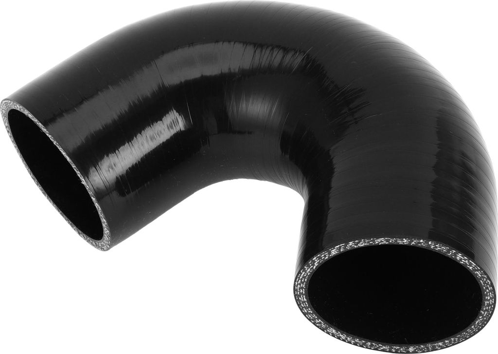 1 Stück 63mm/2,48" ID 90mm/3,54" Länge 135 Grad Schwarzer Autosilikonschlauch Kühlmittelschlauch Universal