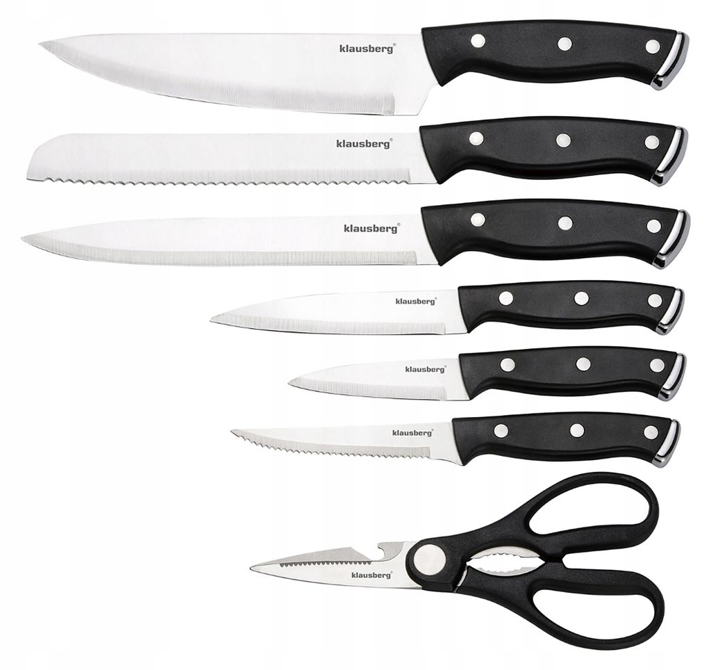 Klausberg set di coltelli da cucina e da bistecca nel ceppo Immagine del prodotto 