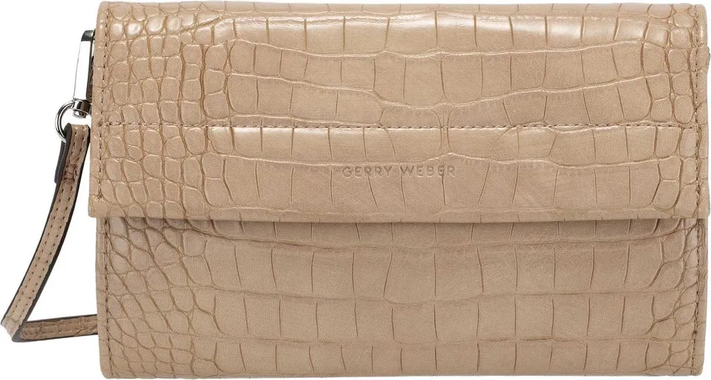 Clutch rigide aspect croco beige Sahara GERRY WEBER - Style Festif