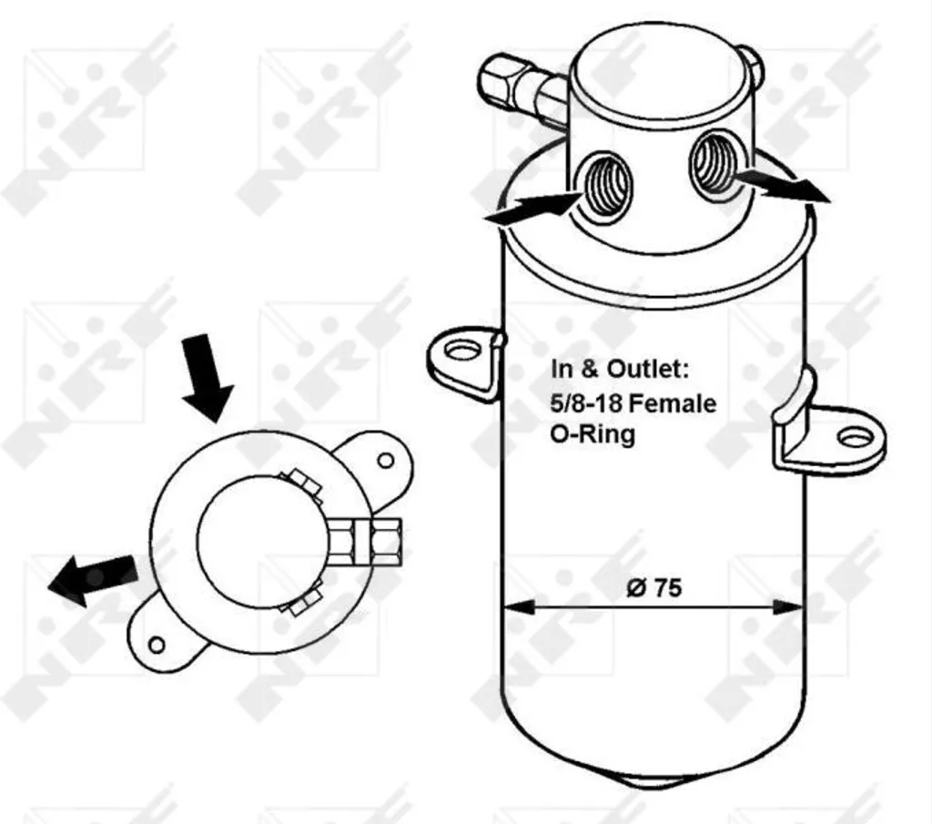 Sécheur de climatisation NRF 33165 - OE 1408300283 pour Mercedes Classe S