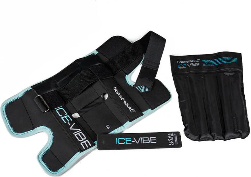Récupération Articulaire Cheval : Genouillère Ice-Vibe Horseware Noir - 2