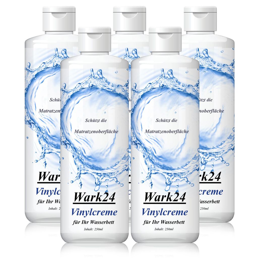 Wark24 Vinylcreme 250ml - Vinylpflege für Wasserbetten Vinyl Creme (5er Pack)