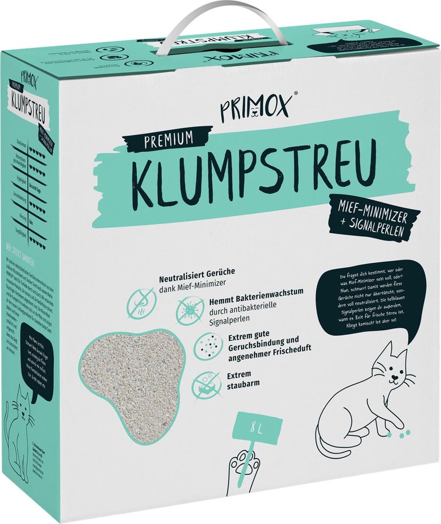Katzenstreu PRIMOX Mief-Minimizer Signal klumpend, mit Duft 8 l