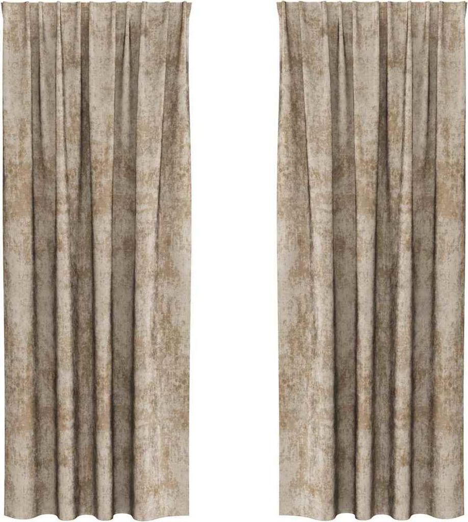 vidaXL Samtvorhänge mit Vorhängen 2 pcs Champagner 245 x 140 cm Samt