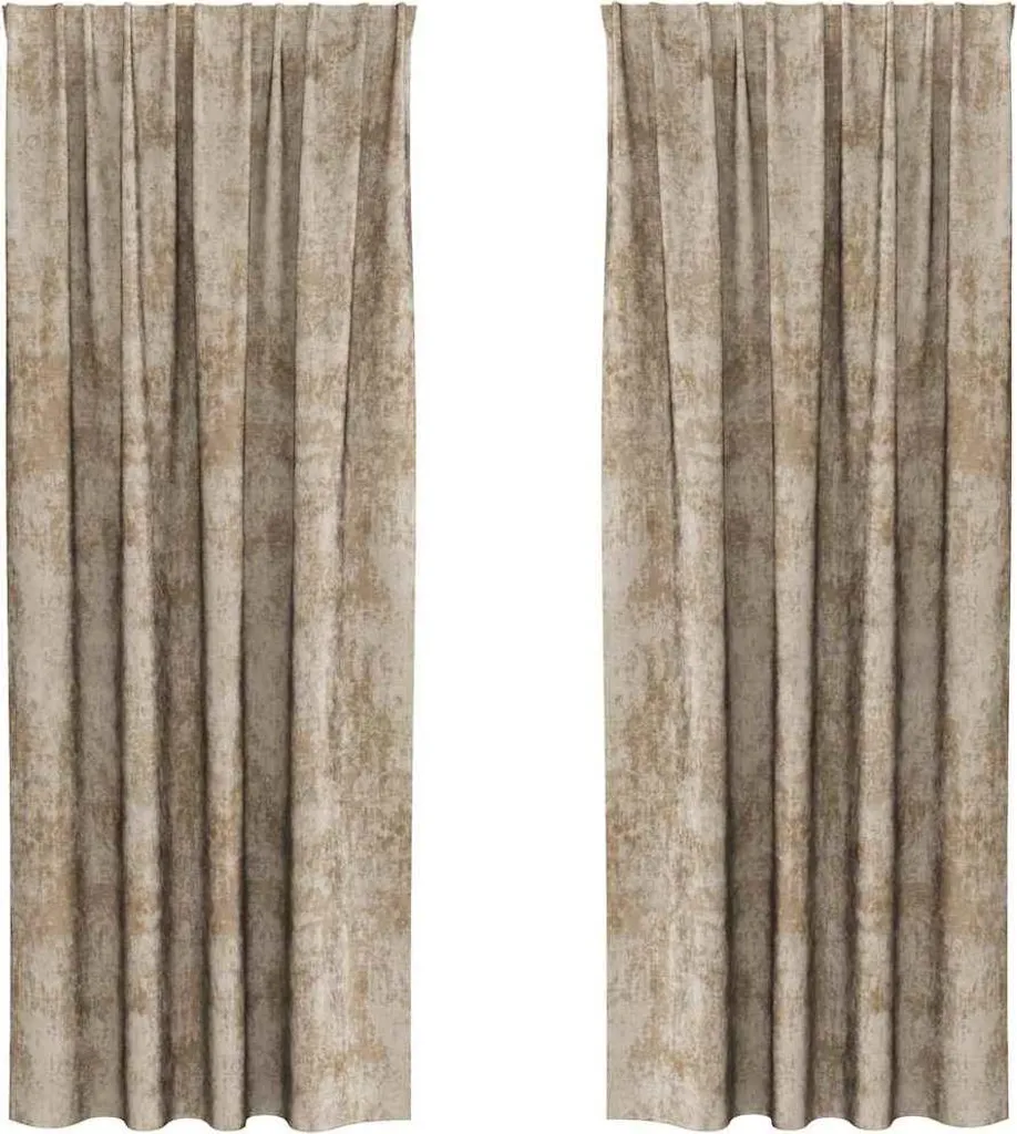 vidaXL Tende in velluto con tendaggi 2 pz Champagne 225 x 140 cm Velluto