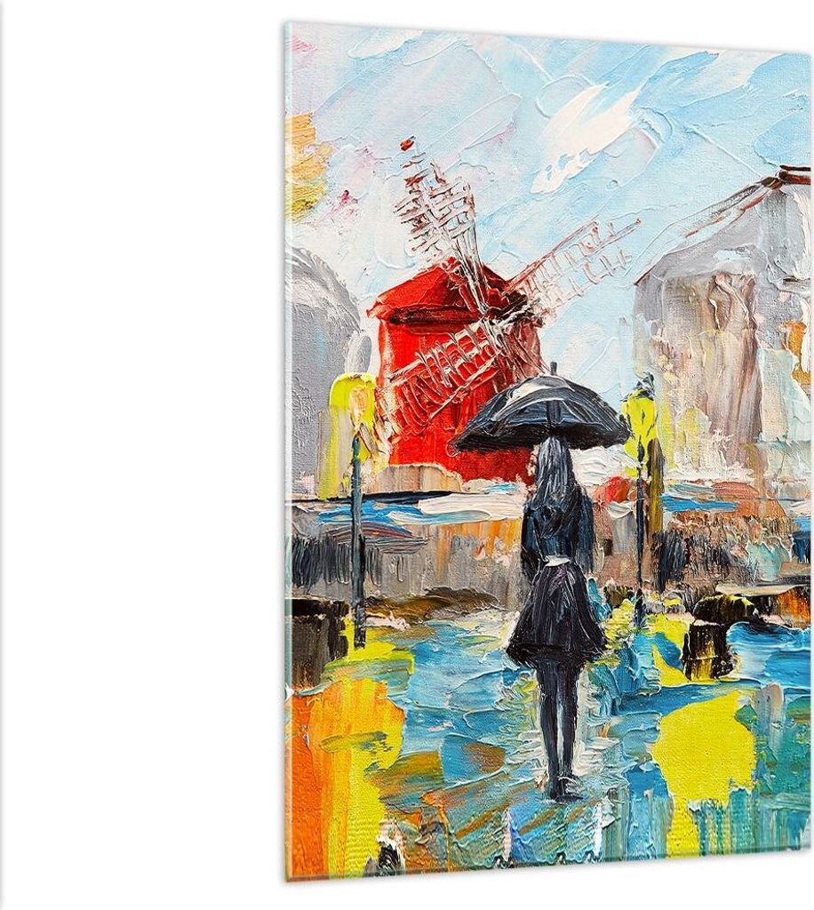 Bilder auf glas - Einteilig - Frau Bild Öl - 80x120cm - Glasbilder - Wandbilder - Bilder - zum Aufhängen bereit - Wanddekoration aus Glas - Glas ...