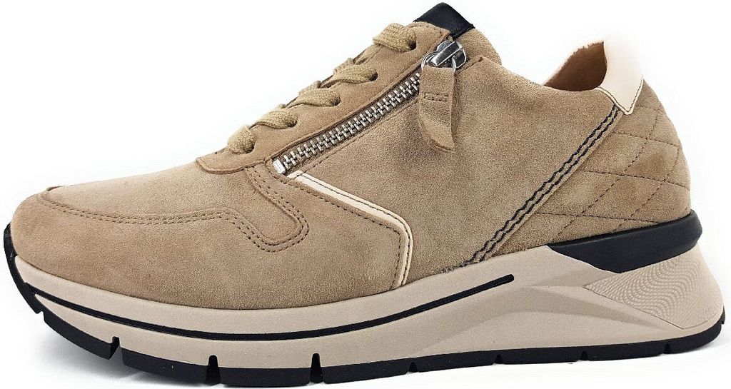 Gabor Comfort Davos, H Damenschuhe Schnürschuhe Sportive Sneaker Beige Festlich, Schuhgröße:EUR 38 | UK 5