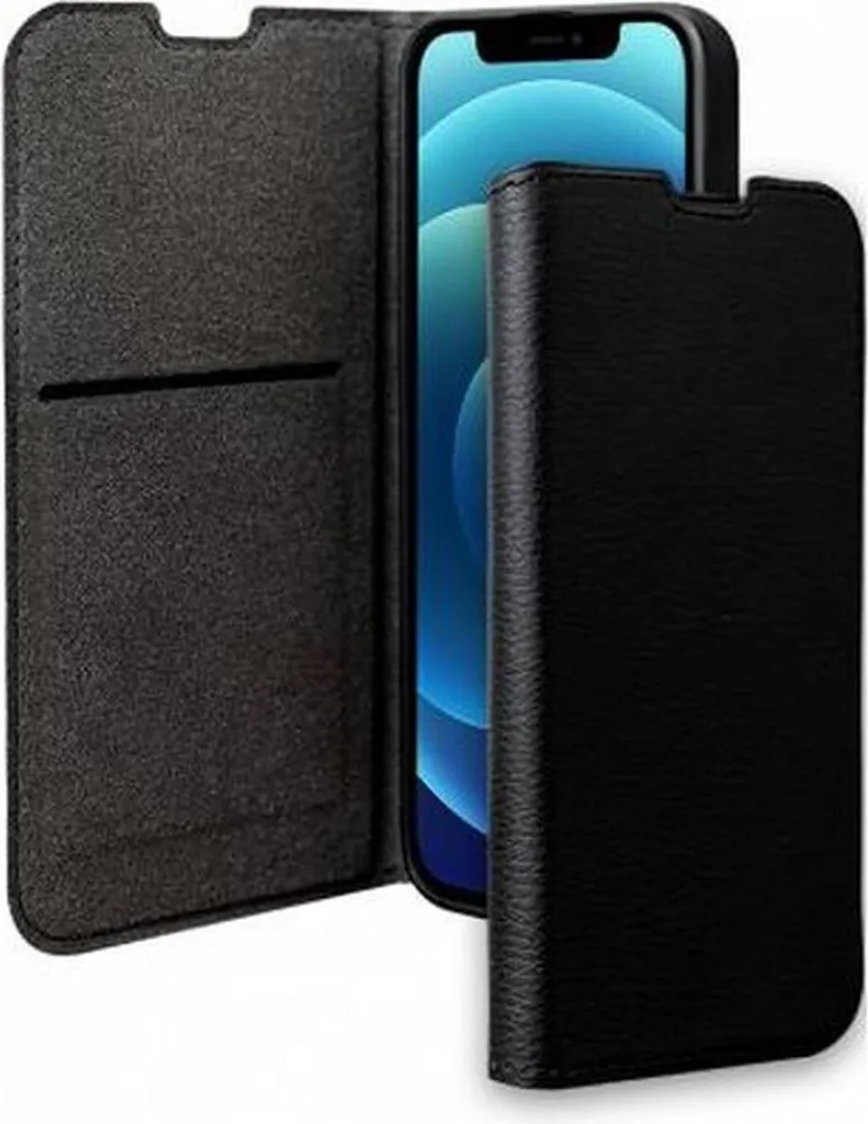 BigBen Connected Custodia iPhone 12 / 12 Pro Folio Wallet Nero con Supporto