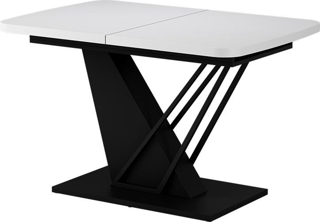 tavolo da pranzo allungabile Vicco Fenaro Bianco/nero 120 x Immagine del prodotto 