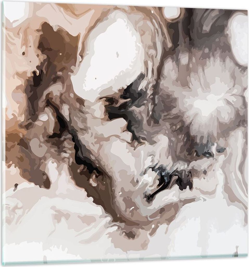 Bilder auf glas - Abstraktion modern - 70x70cm - Glasbilder - Wandbilder - Kunstdruck - zum Aufhängen bereit - Wanddekoration aus Glas - Glas Bild...