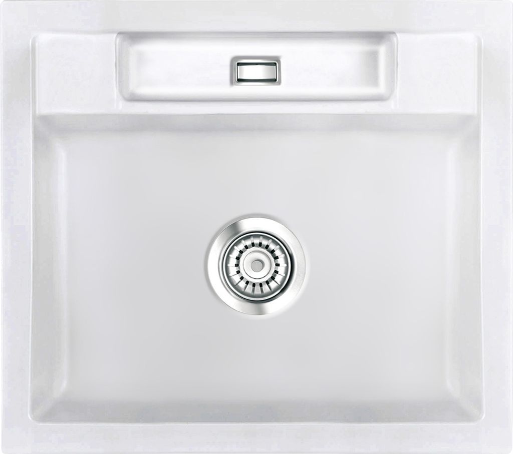 Spüle KeraDomo BELA 57 in GRÖNLAND mit Handbetätigung / Systemceram / Keramikspüle