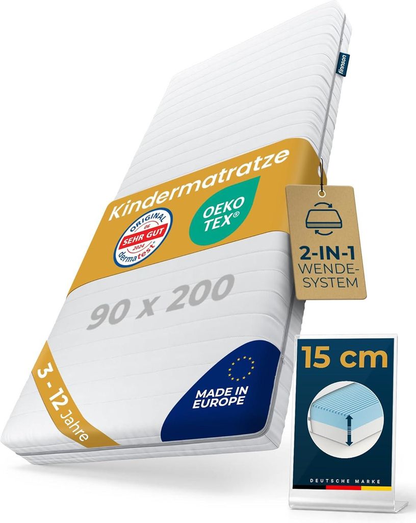 Sun Garden Kindermatratze cm 3–12 Jahre 2-in-1 Produktbild 