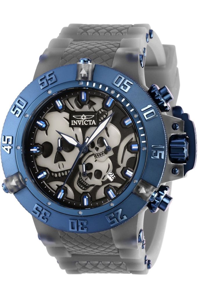 Invicta Subaqua 37329 Herren uhr - Wasserdicht - Analog - Quarzuhrwerk - Edelstahl mit schwarzen zifferblat - 50mm