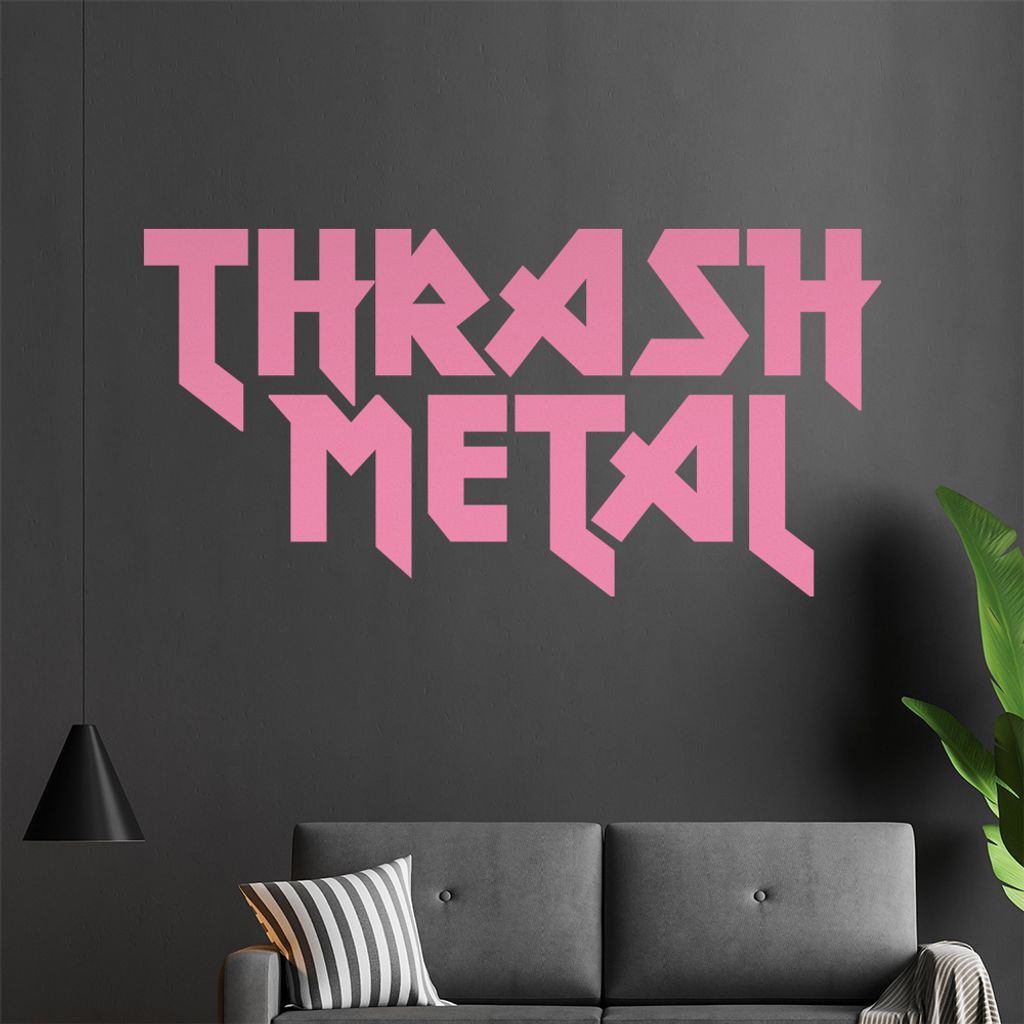 KIWISTAR Trash Metal Font - Hardcore Punk New Wave Wandtattoo in 6 Größen - Wandaufkleber Wall Sticker - Dekoration, Küche, Wohnzimmer, Schlafzi...