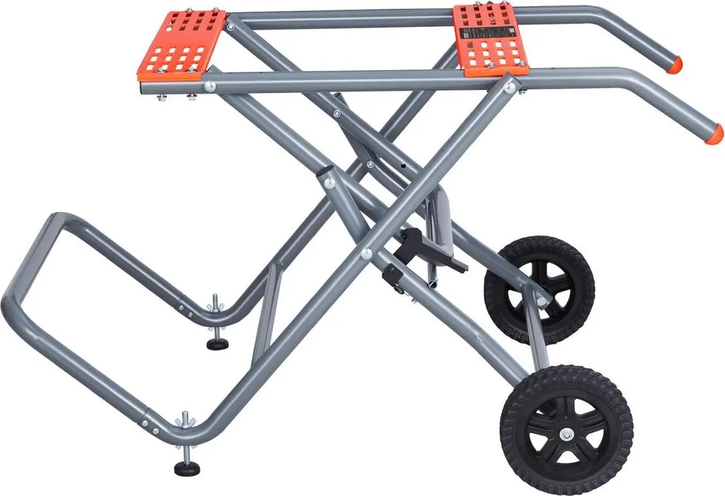 Support de scie sur table roulant charge 350 lb pliable acier - 9