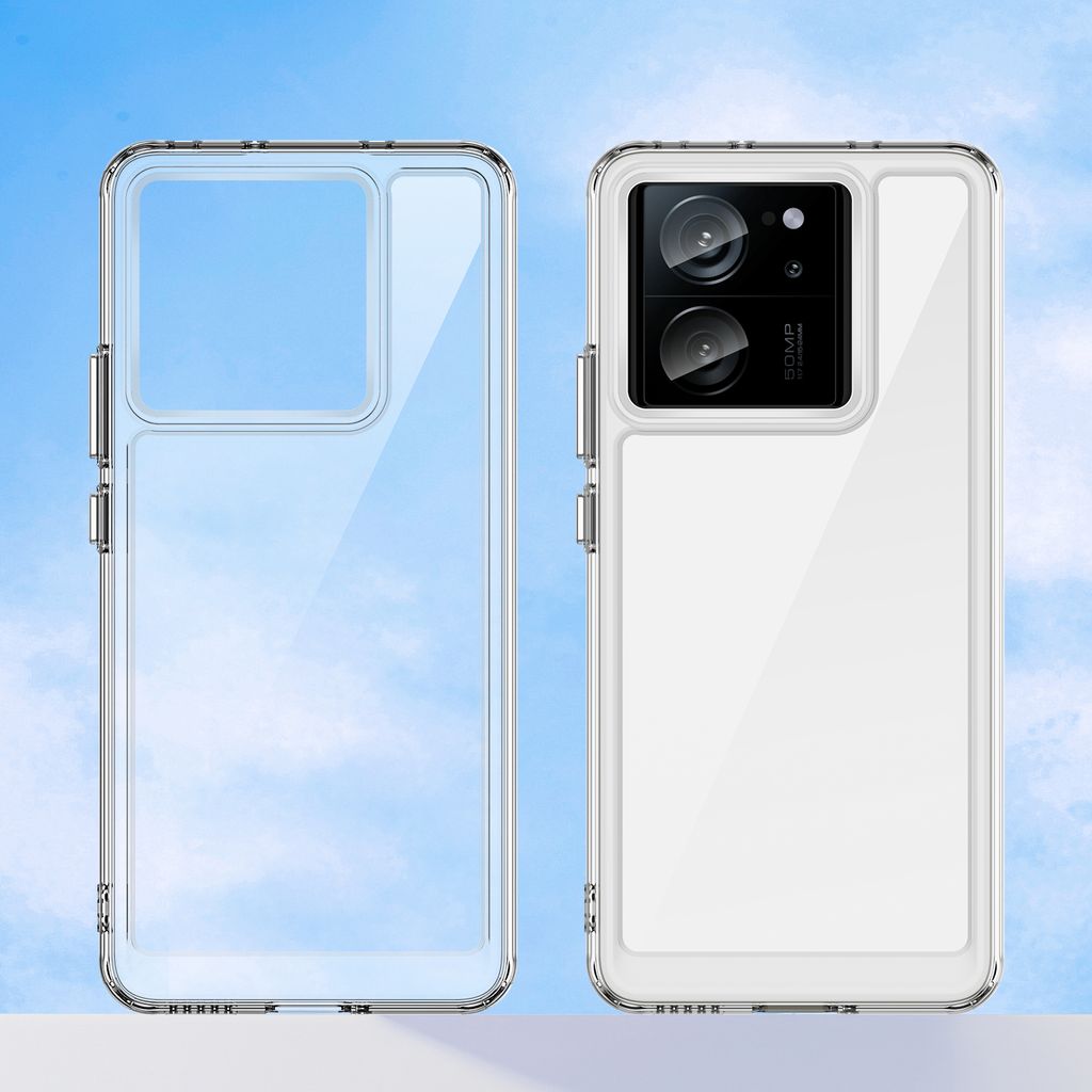 AKABEILA Handyhülle Für Xiaomi 13T Pro/13T – Slim TPU Mit Kartenfach, Transparent, Stoßfest