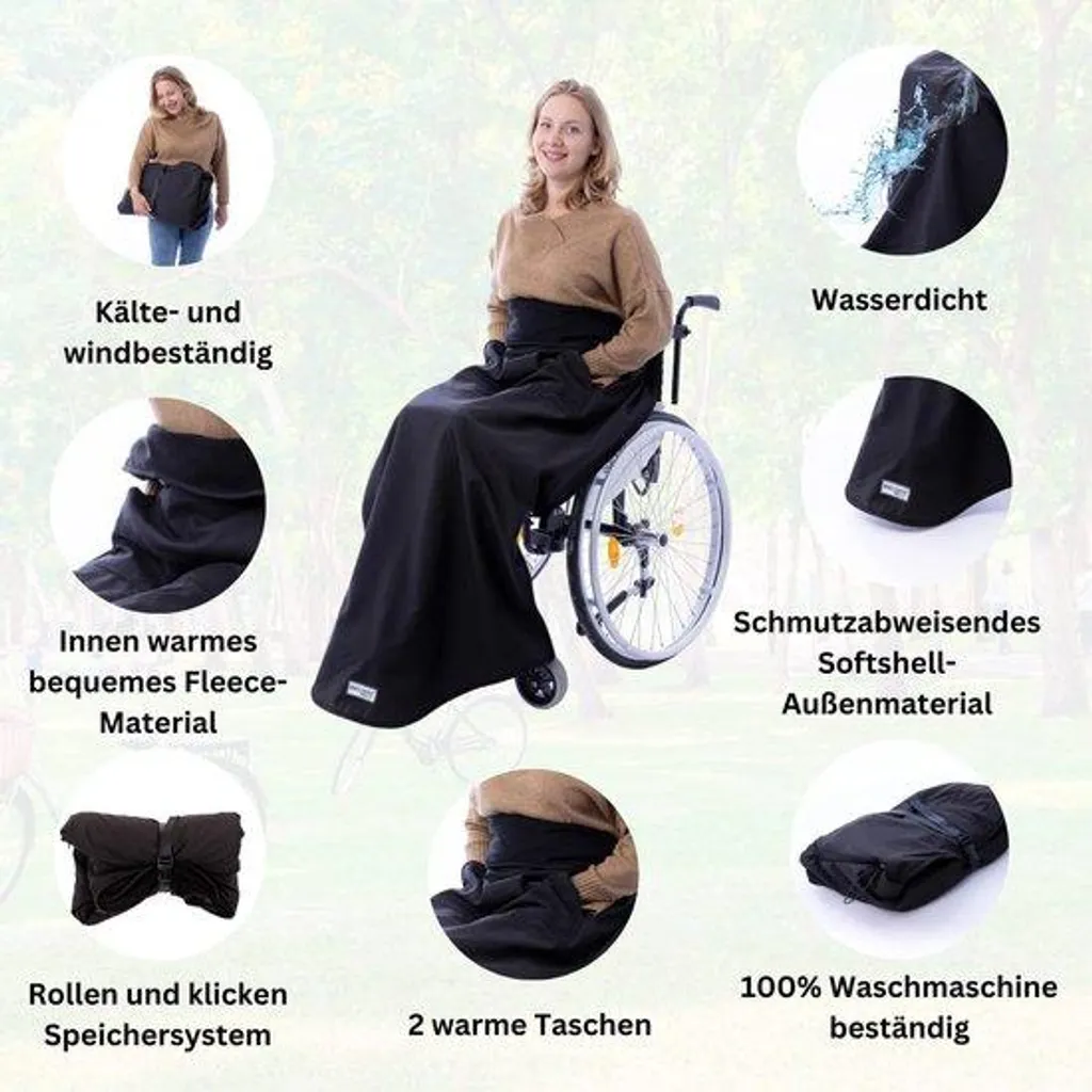 Couverture fauteuil roulant anti-froid - Solution confort pour aînés