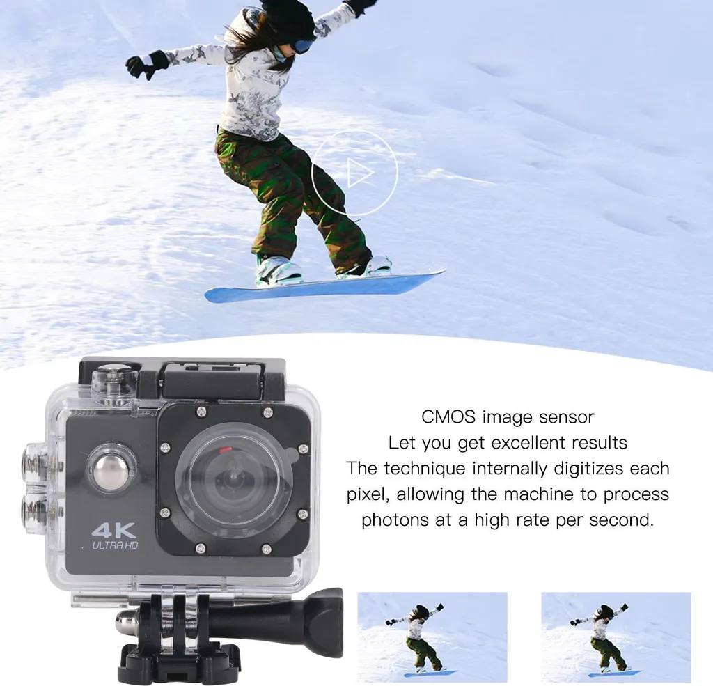 Telecamera 4K WiFi Sportiva | Action Cam per Viaggi e Outdoor ABS - 1