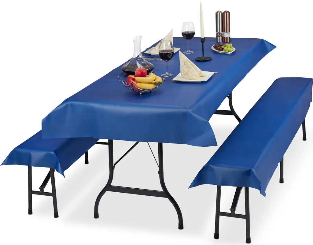 Elegante Set 6 Cuscini Blu per Tavoli Birreria Relaxdays - Outdoor Design